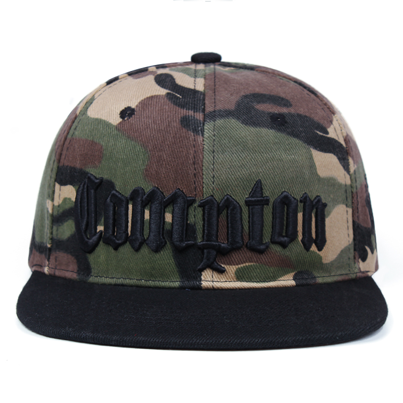 Gorra de béisbol de con bordado Compton, gorra de béisbol de Hip Hop, gorra deportiva de plana para Unisex, gorras ajustables para papá