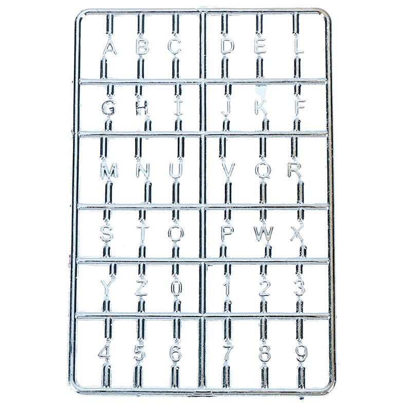 metal 1/12 domek dla lalek miniaturowy złoty numer domu alfabet metal cyfrowy numer domu alfabet drzwi akcesoria zrób do Sama: Srebrny