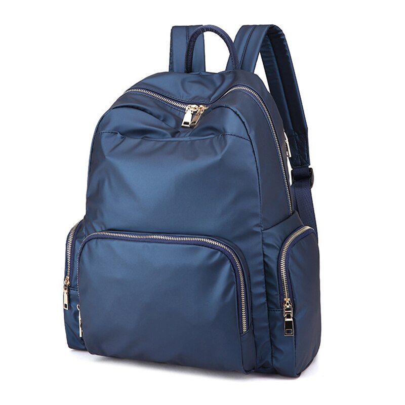 Rugzak dames rugzak dames schoudertas effen kleur schooltas voor tienermeisjes dames reistas rugzak: Diepblauw