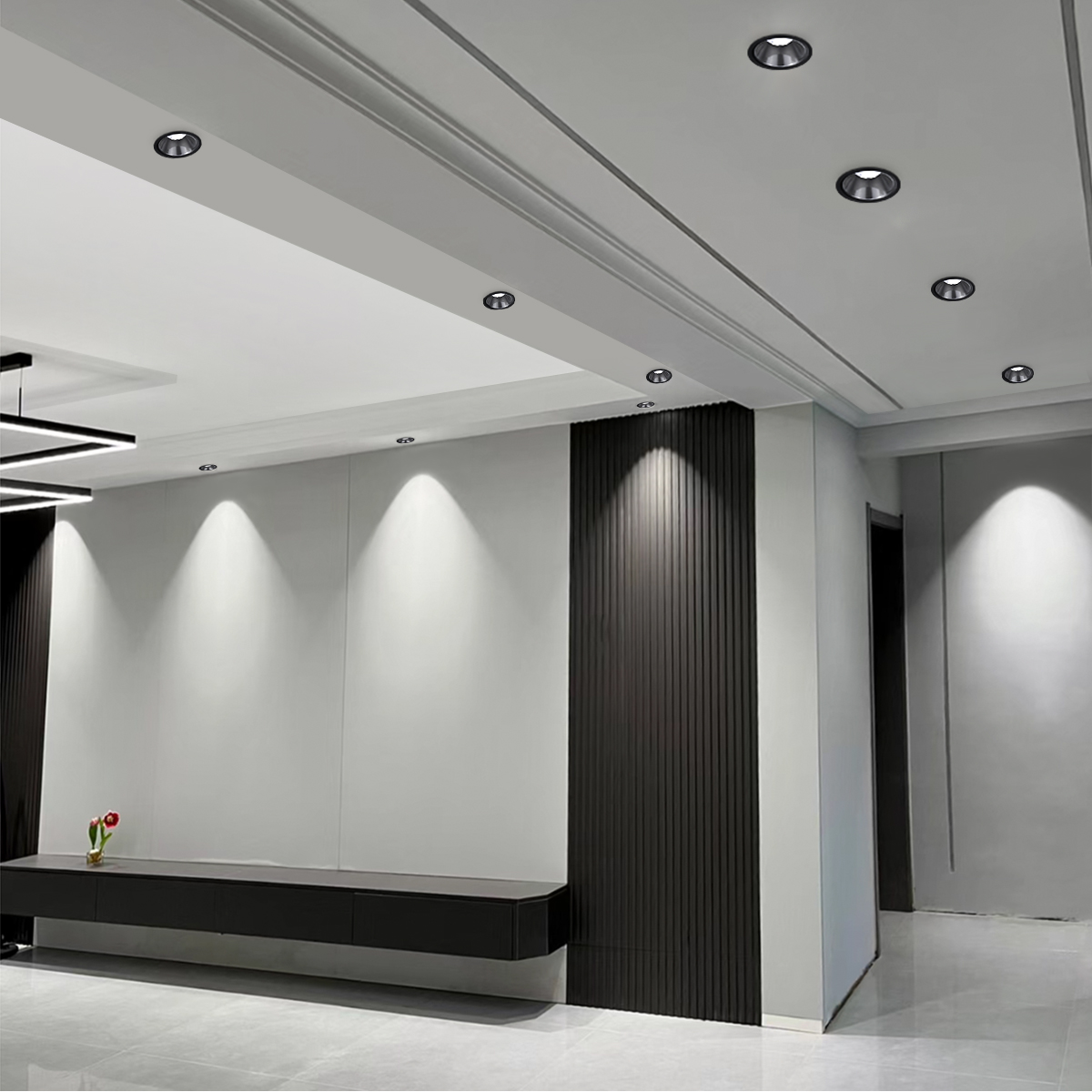 Indbygget aluminium cob led led spotlight pære led spotlight 7w 12w downlight loftslampe rumbelysning 85-265v