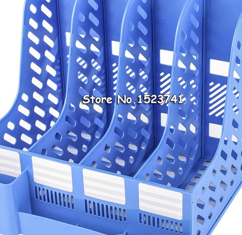 Grey Blue Document Trays File Holder with Small Cases Plastic File Organizer for Desktop Storage Office Suppiles Classify