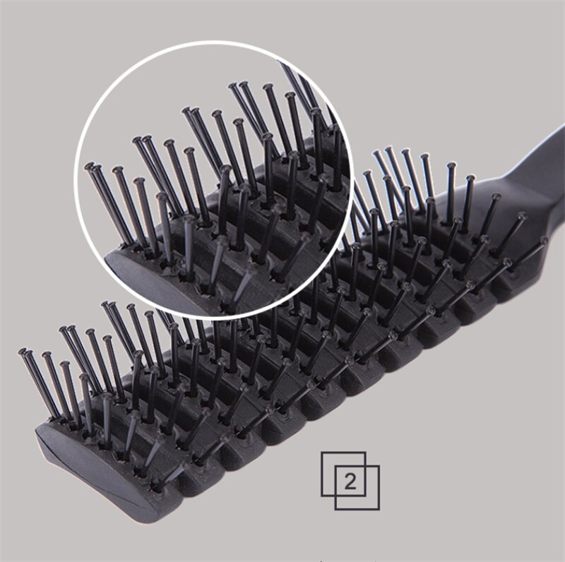 1Pc Professionele Salon Curl Kammen Zwart Pp Plastic Haren Borstel Anti-Statische Massage Kam Voor Hairstyling Tool