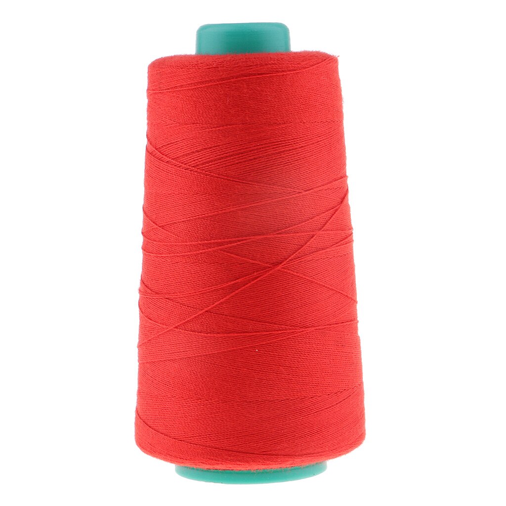Hilo de coser de poliéster de 1500 yardas para Jeans, bolsa DIY para zapatos, artesanía de cuero 20S/2: Rojo