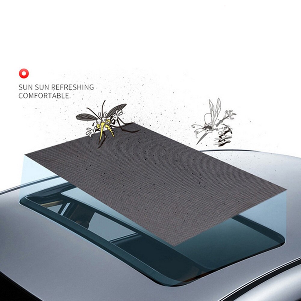 95cmx60cm Multifunction Car Top Roof Skylight Glass Sunshade Shield Cover Heat Isolation Sunshade Sunscreen cloth mosquito cover