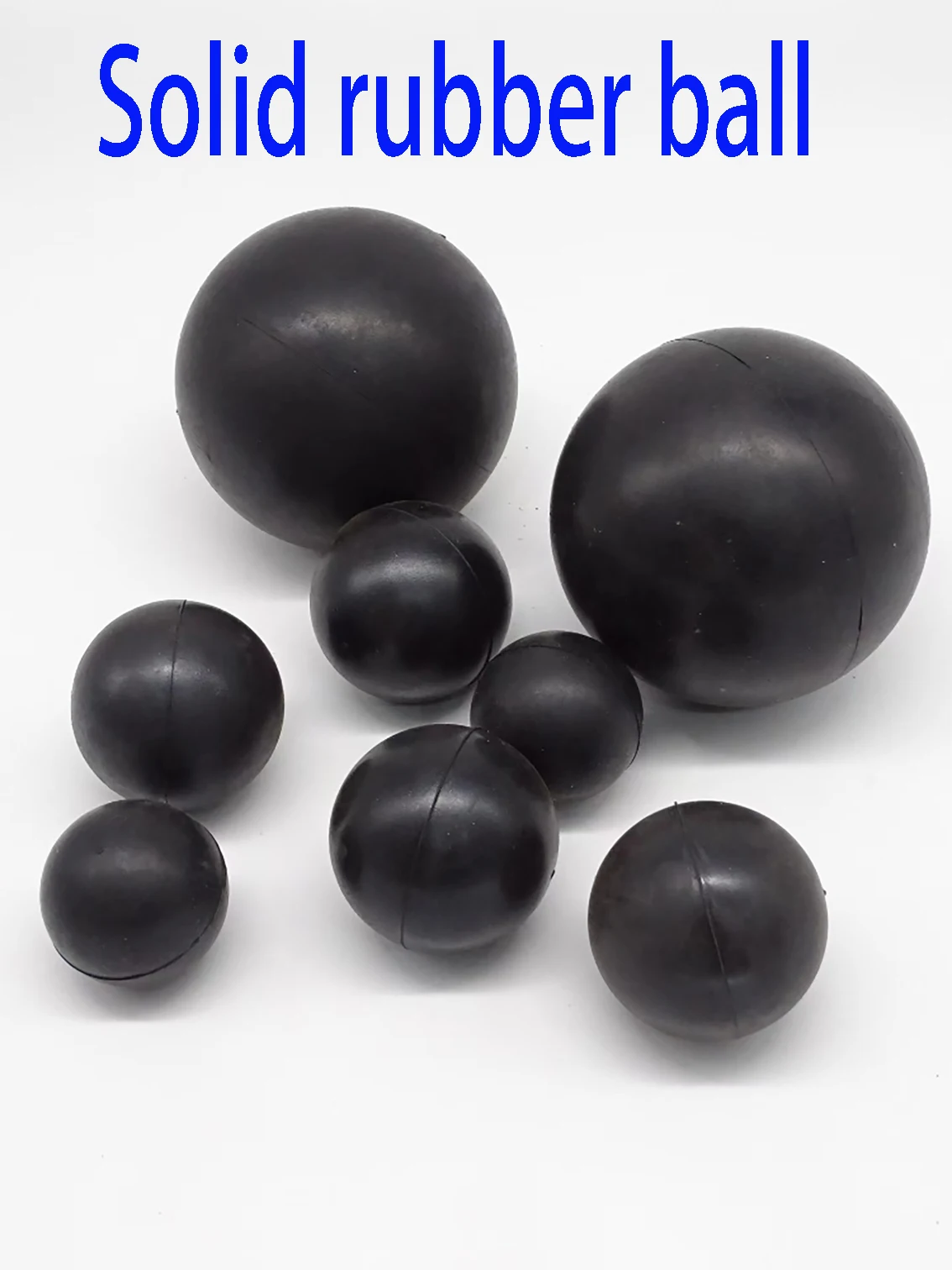 Diameter 15/16/17/18/20/21/22/25/28/30/32/35/38/40-150mm svart rund solid gummiboll tätande gummiboll industriella gör-det-själv-delar