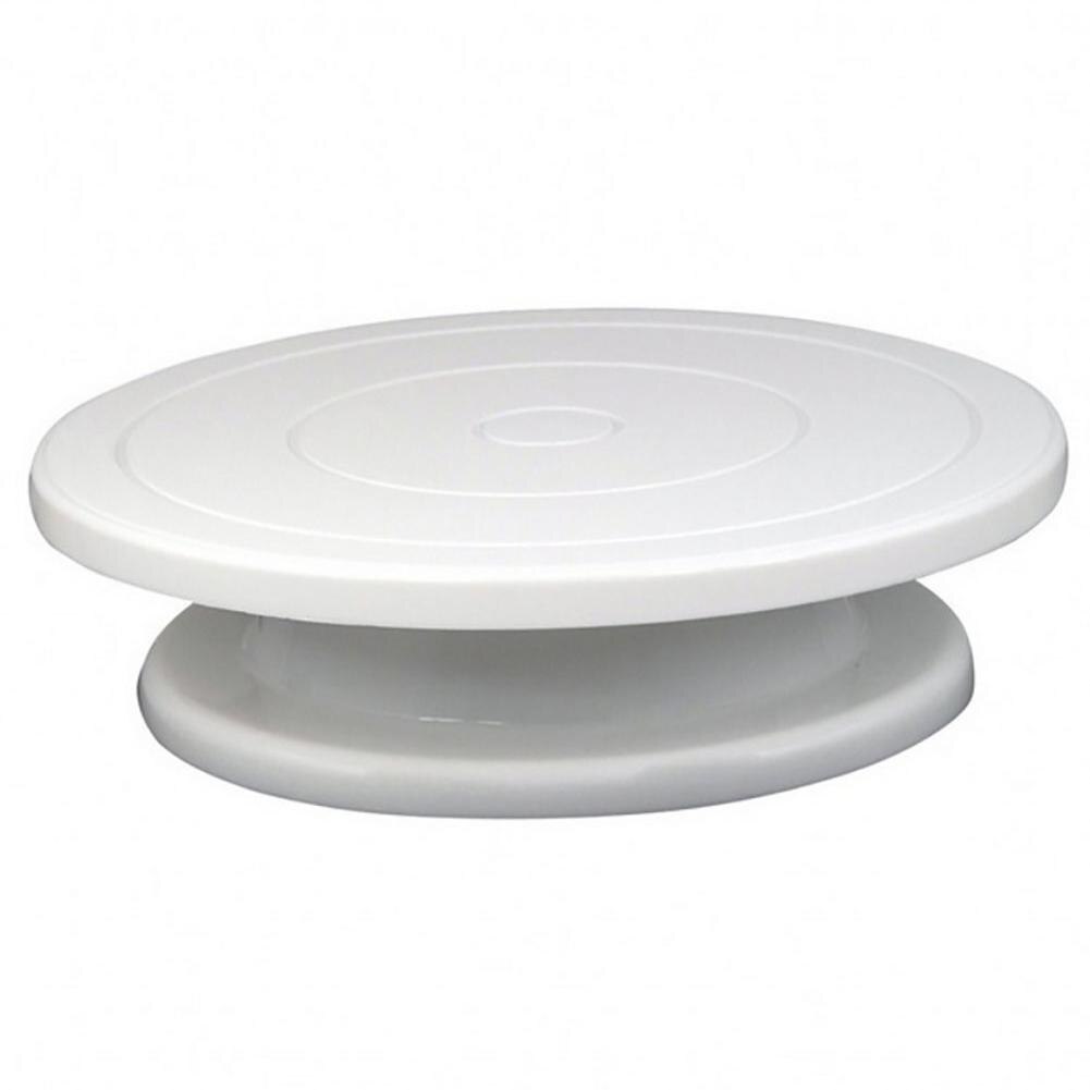 28cm Round Anti-Skid Rotating Stand Platform Cake Turn Table DIY Decor Tool Cake Decorating for Tools Rotary Table Cake Stand: White