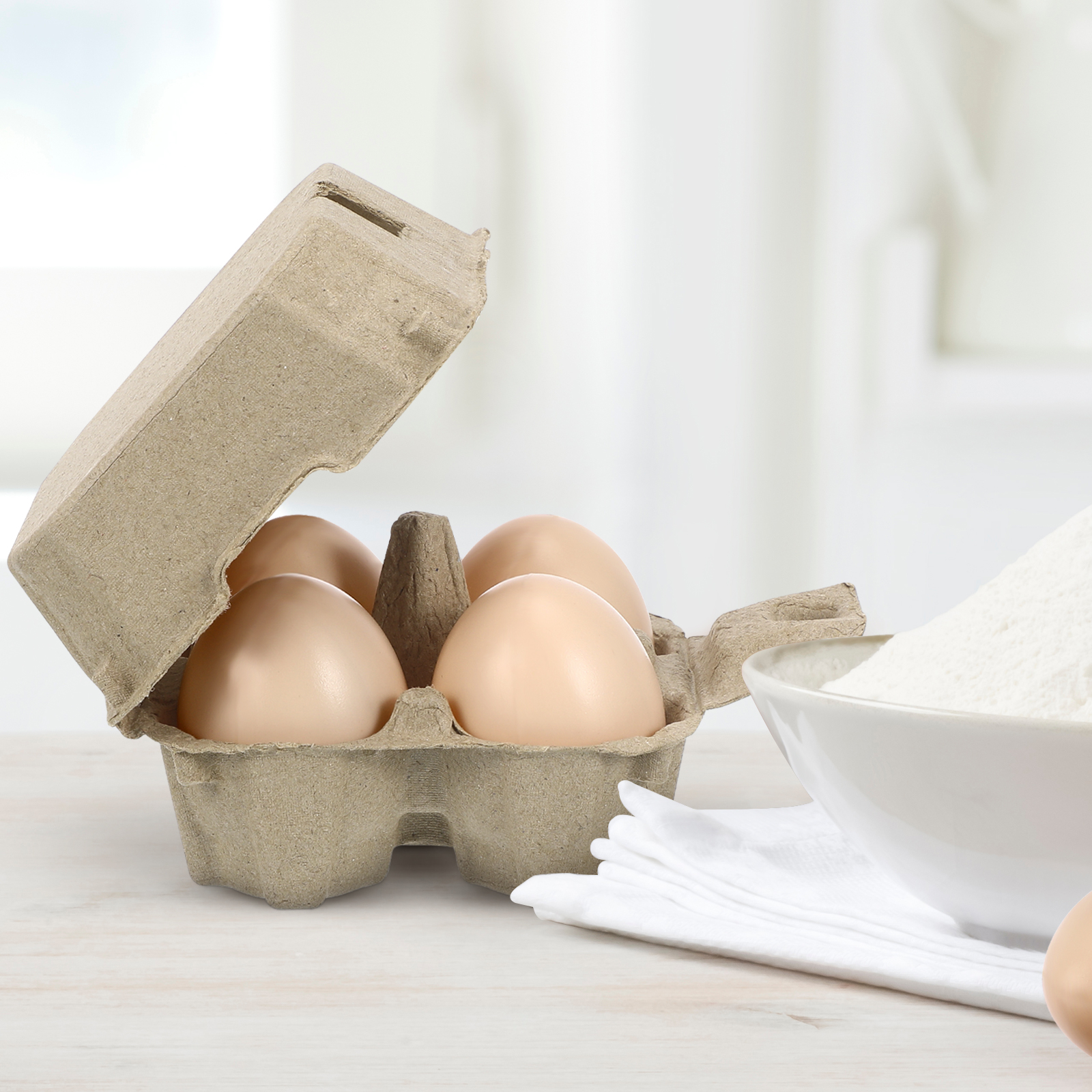 Organizador de huevos para refrigerador, soporte para bandeja, cartón vacío, pulpa, 10 Uds.