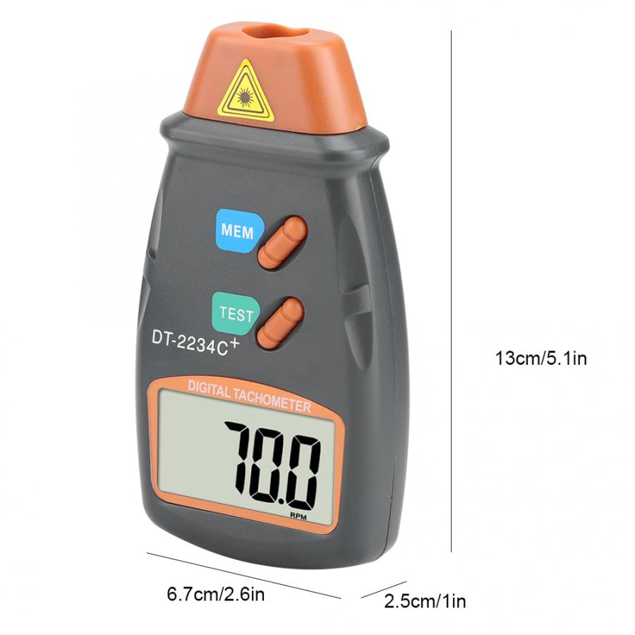 Digital Tachometer Handheld Tachometer Non Contact Tester Rate Meter Tool Air Meter
