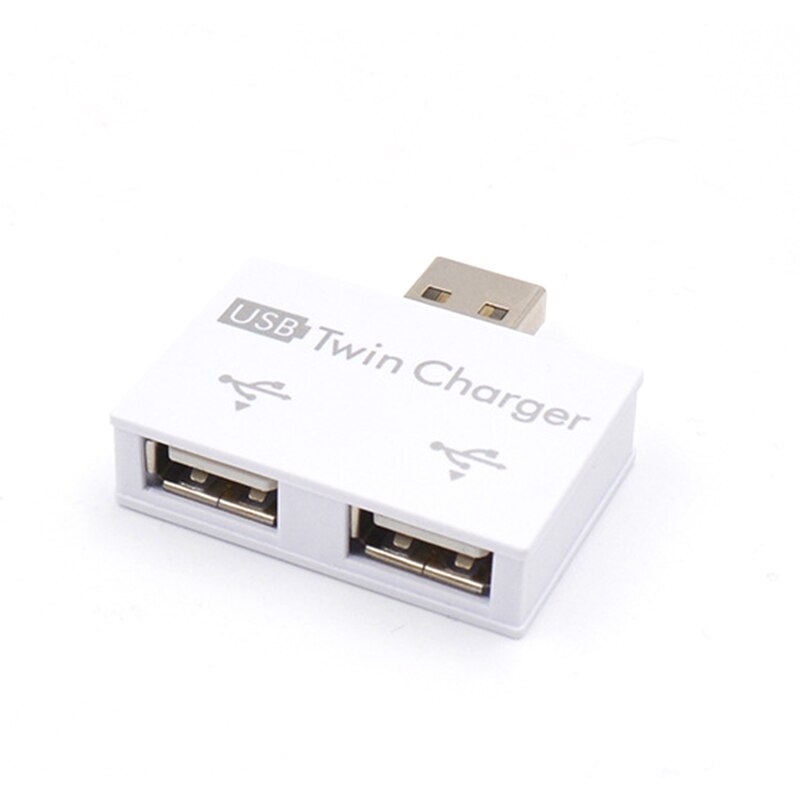 Mini usb hub usb 2.0 2 port hub usb laturi 2 in 1 otg hub kannettava tietokone micro usb adapteri latausportti android-älypuhelimen tietokoneelle: Usb laturi valkoinen