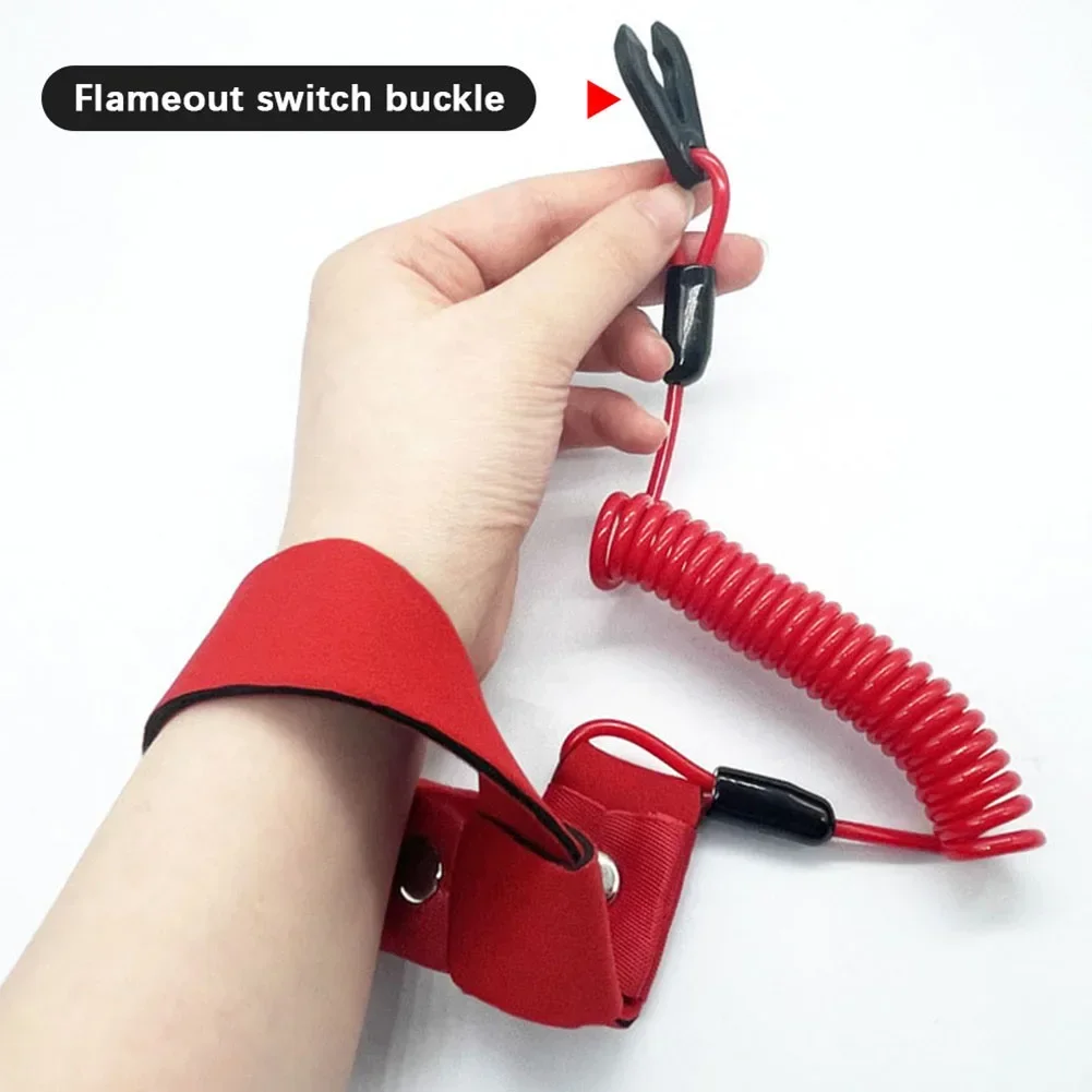 Bootmotor Noodveiligheidskoord Kill Stop Switch Lanyard Cord Rood Emergency Safety Lanyard Tool