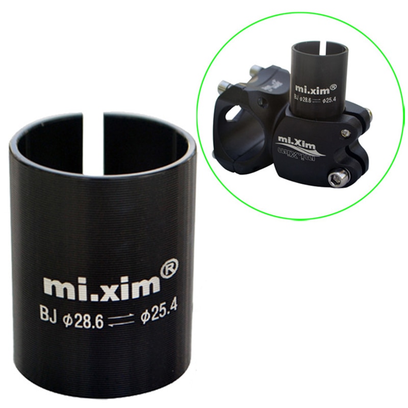 Vélo tige réducteur cale anneau Variable convertir Tube adaptateur 28.6 à 25.4mm noir
