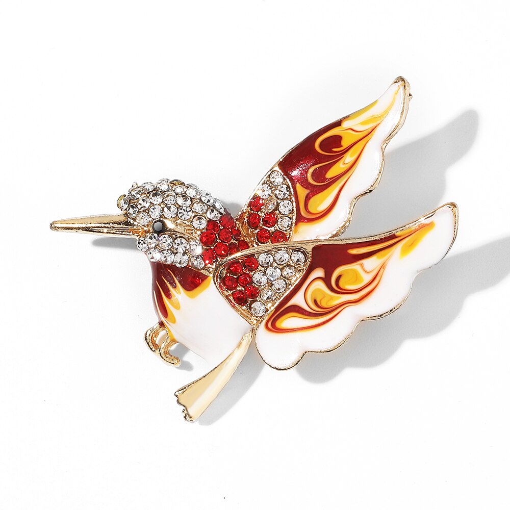 WYBU Humming Bird Women Brooch Pin Cute Canary Animal Broches Jewelry Bouquet For Friends