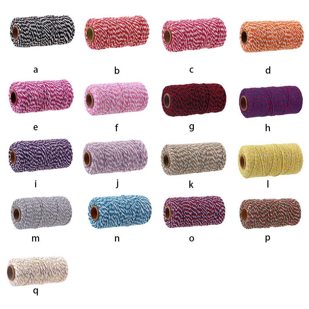 100 mètre 2mm coton boulangers ficelle ficelle coton cordons corde pour décor à la maison à la main noël emballage artisanat bricolage emballage
