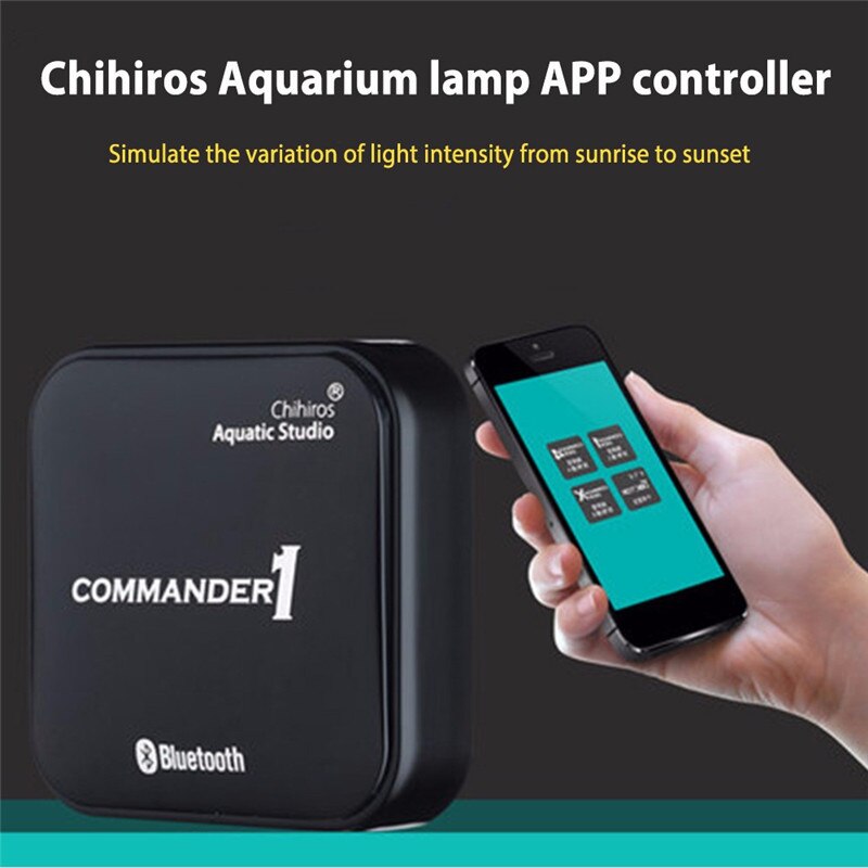 Chihiros controlador inteligente com led, controlador com temporizador dimmer, suporte de metal, para pendurar no kit, acessório para plantas, crescimento e adaptador de fonte de alimentação: Commander 1