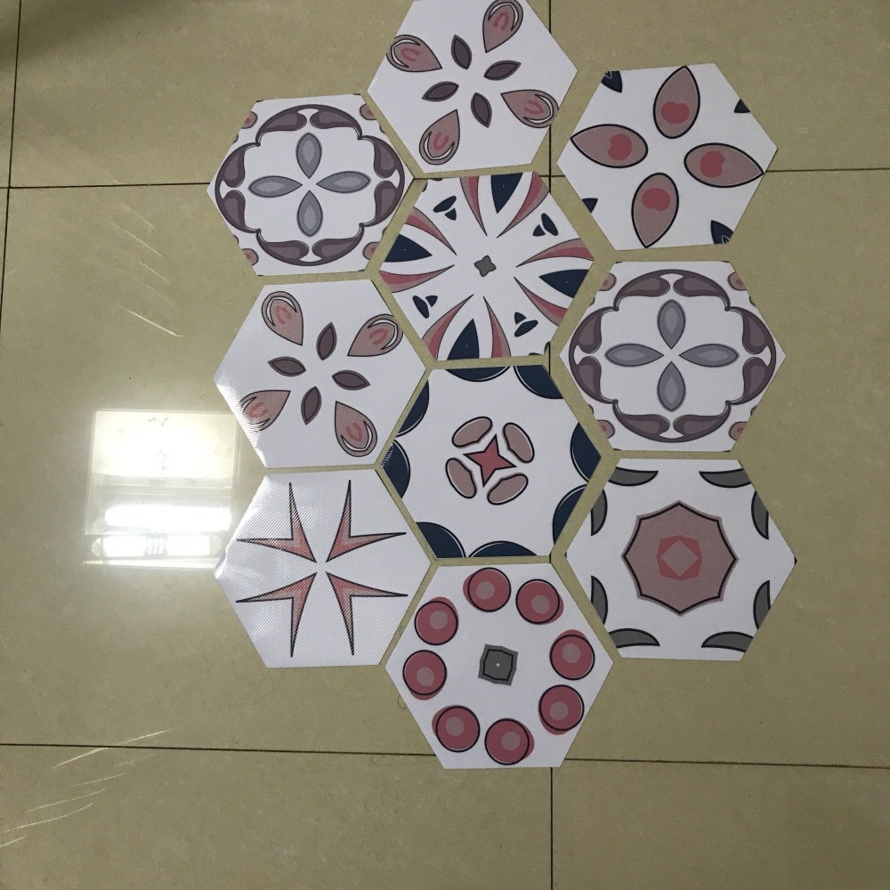 Funlife badkamer decoratieve vloertegel sticker, zelfklevende tegel stickers voor keuken vloer, waterdichte tegel muursticker sticker