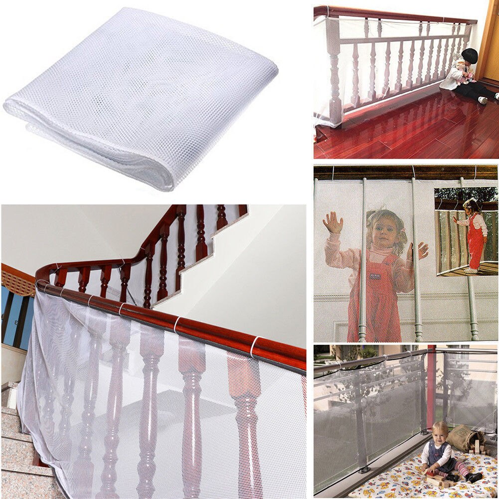 Praktisk trappe altan beskyttelsesnet sikkerhedsværktøj hjemmeværktøj beskyttelsesgitter mesh børn sikker vagt 3m 2m trappe rækværk hegn