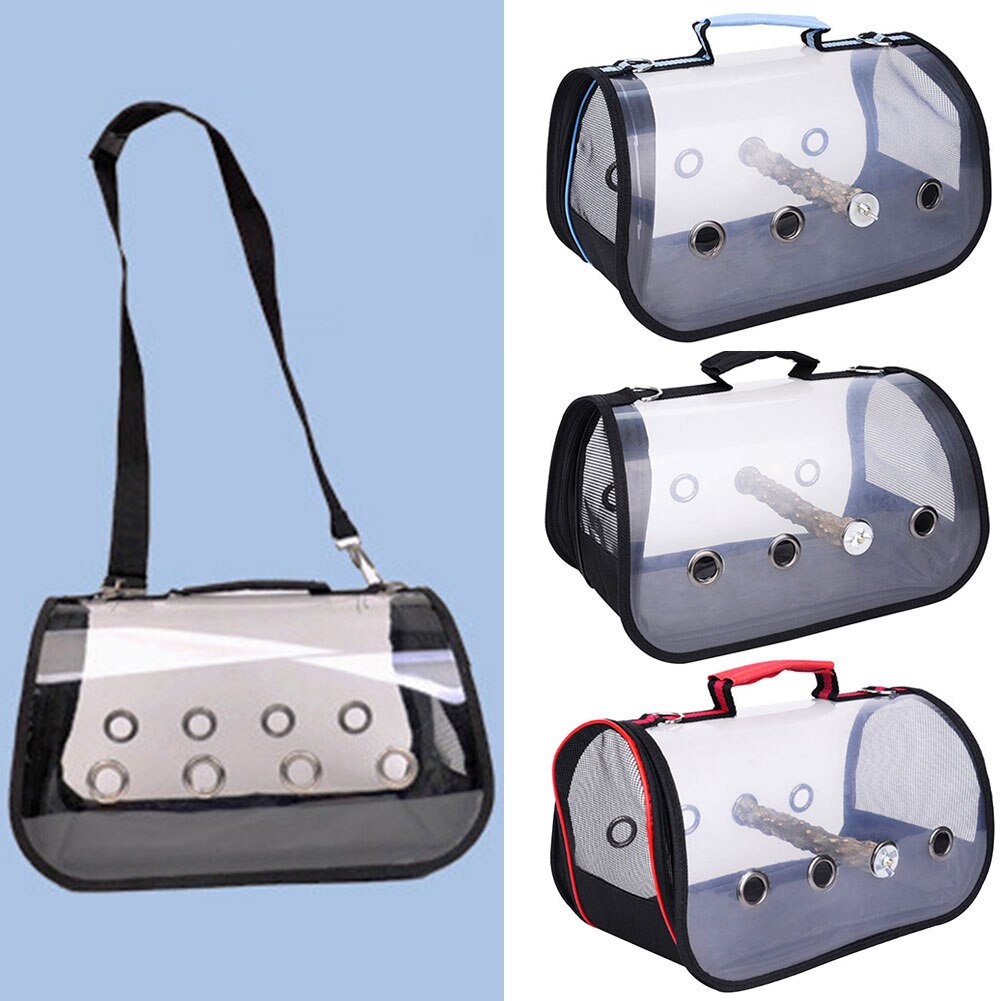 Multifunctionele Papegaaienkooi Vogel Carrier Dierbenodigdheden Dubbele Rits Transparant Wandelen Draagbare Reizen Installeren Handtas