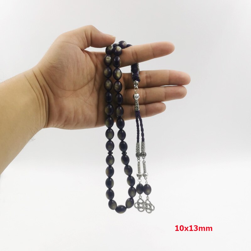 Tasbih-pulsera de cuentas islámicas de resina luminosa especial, de Ramadán, misbaha Eid, todo es , color verde, 33