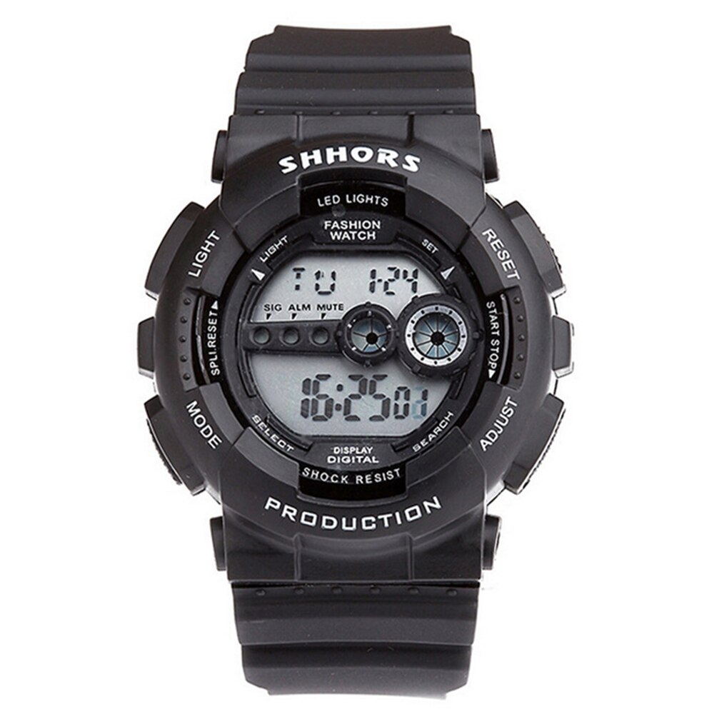 Homme montre SHHORS montre Led numérique montres hommes Silicone bande électronique montre hommes sport montres Orologio Uomo