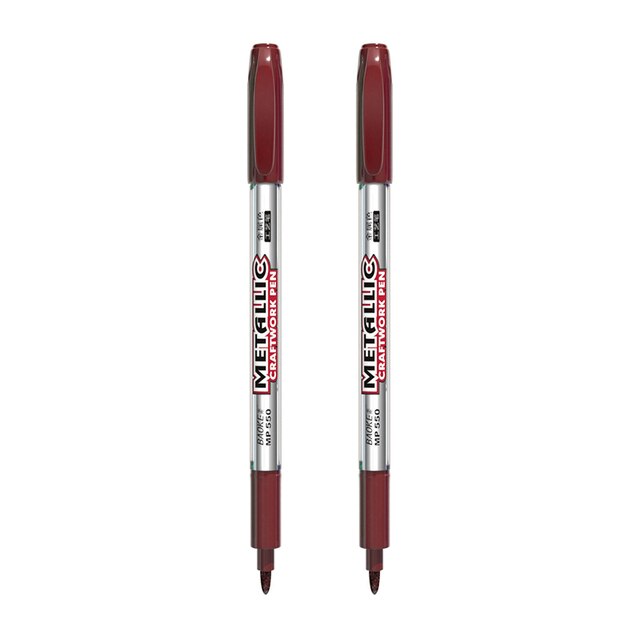 2 sztuk złoto srebro metaliczny długopis żywica pióro do rysowania farba akrylowa podkreśla mazak permanentny dla DIY żywicy epoksydowej Crfat: 2pcs red