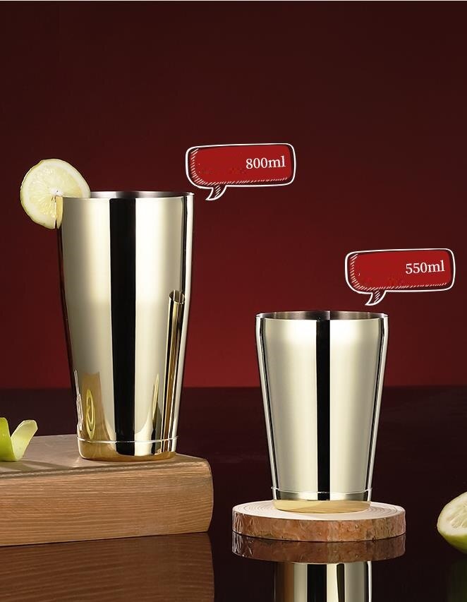 Boston Shaker Stainless Steel Cocktail Shaker Japanese Style Bartender Cocktail Shaker Bar Tools