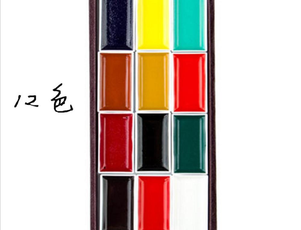12/18/24/35/48 farver pigment solid akvarel maling sæt akvarel pigment sæt kunst forsyninger tegne forsyninger: 12 farver