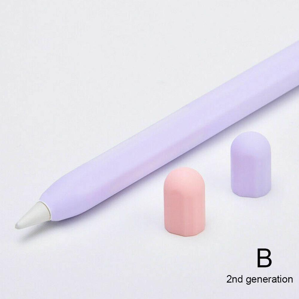 Schutzhülle Abdeckung Für Apple Bleistift 1/2 iPad 11 Weiche Haut Abdeckung Pro Bleistift Beutel Silikon Weichen Hülse Bunte Halter m7V0: green