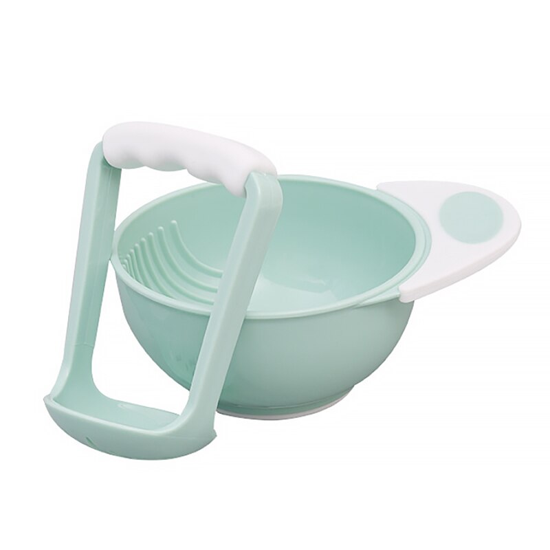 Baby Foods Grinder Grinding Set Child Feeding Food Bowl Processor Foodstuff Mills Tools Tableware Infant Safety Food Making Tool: dark green