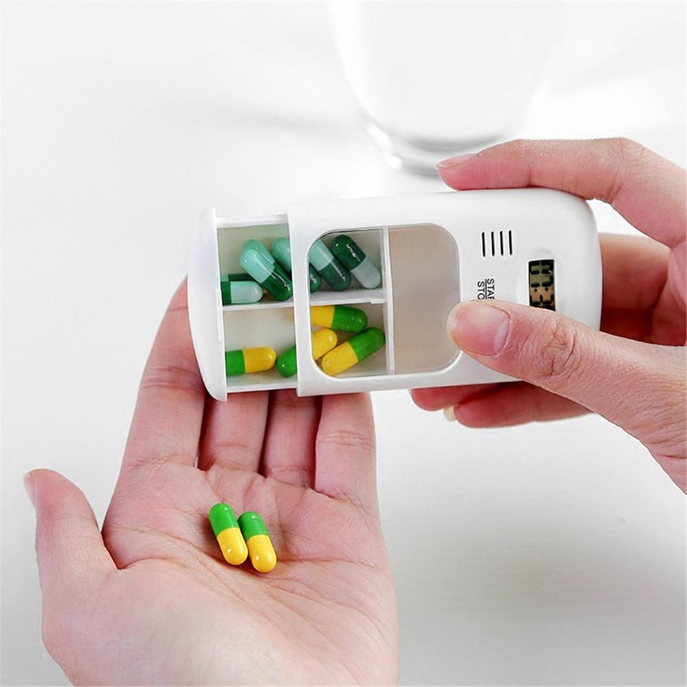 Joylife lcd digital 2 gitter elektrisk medicin pille æske med alarm timer påmindelse