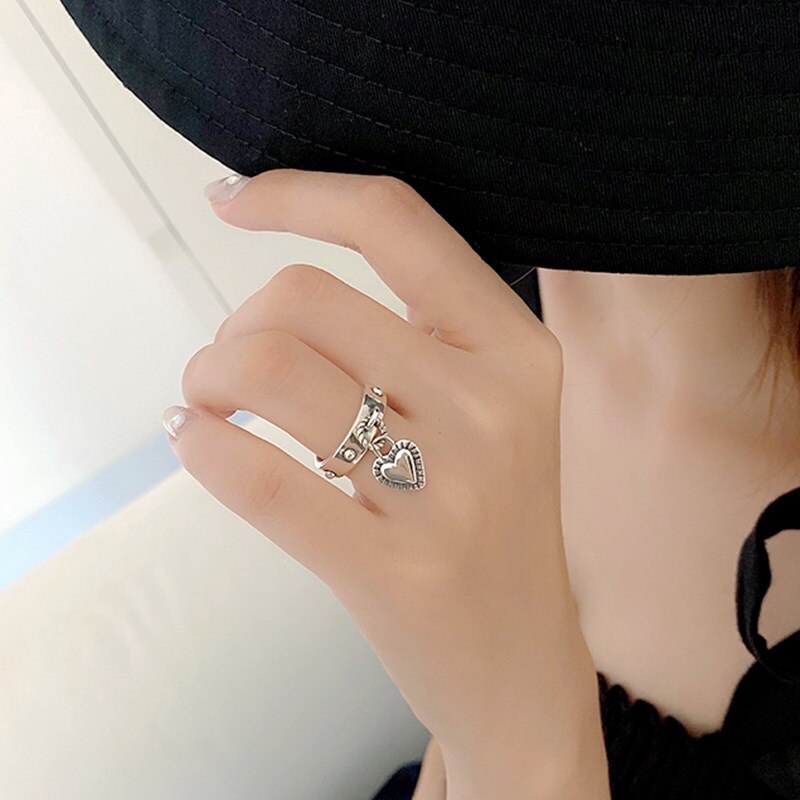 Bague Simple en forme de cœur pour femmes, bijou de fiançailles, de mariage, Original, populaire