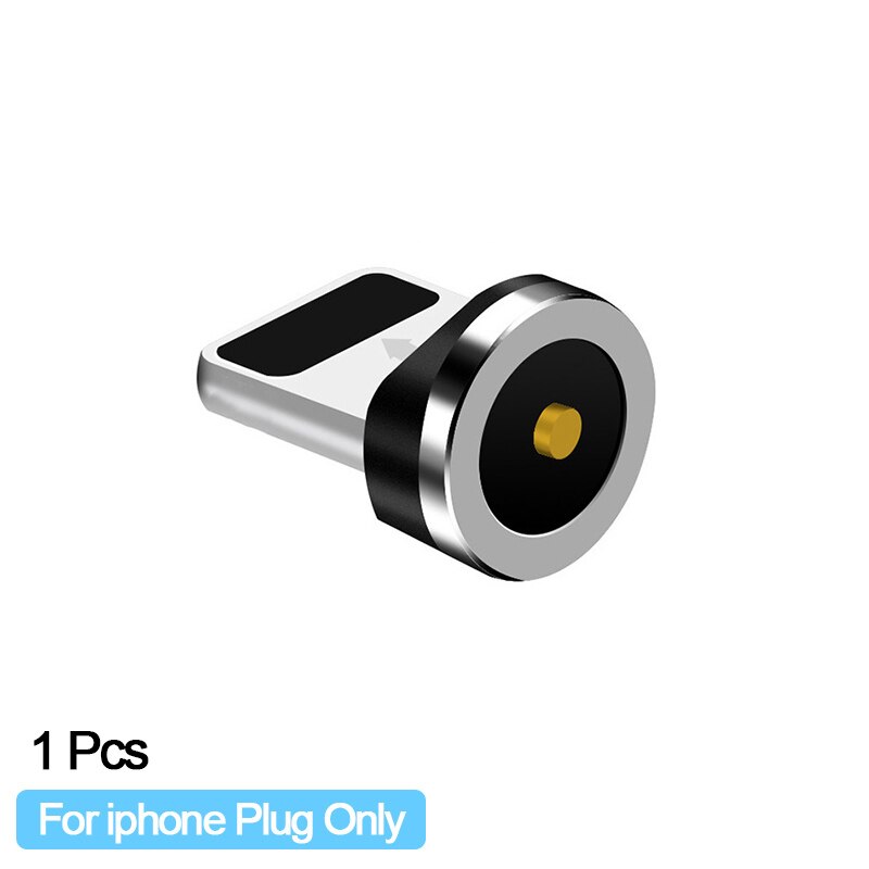 Ronde Magnetische Kabel Plug Micro Usb/Type C / 8 Pin Adapter (Alleen Magnetische Plug) magneet Cabo Connector Stof Stekkers: 1Pcs Plug For iphone