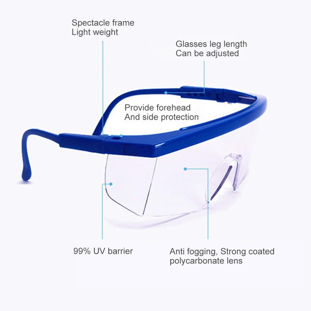 Safety Anti-Virus Goggles For Eyes Protection Windproof Dustproof Resistant Transparent Glasses Protective Safety Eyes