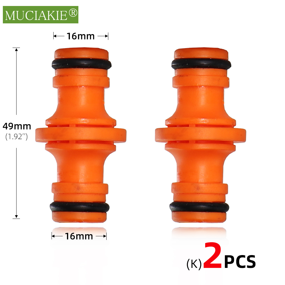 2Stck Garten Schlauch Schnell Anschlüsse Orange Gummi Kunststoff Kupplung Adapter Bewässerung Auto Waschen Gelenke 1/4'' 3/8'' 1/2'' 3/4'': Gelb