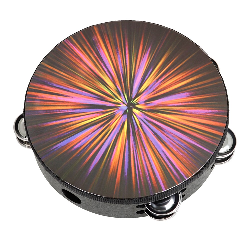 Bell Drum Percussion Hand Drum Percussion Instrument Hand Tambourine for Playing: Colorful
