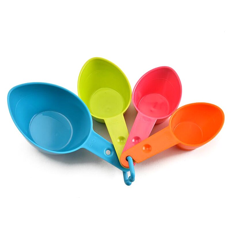 1 Set Measuring Spoons Colorful Plastic Measure Spoon Useful Sugar Cake Baking Spoon Kitchen Baking Measuring Tools