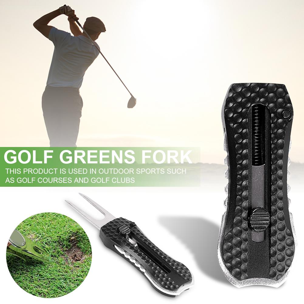 Opvouwbare Golf Pitchfork Golfbal Tool Pitch Groove Cleaner Graszode Golf Putting Green Reparatie Tool Putting Golf Accessoires 4