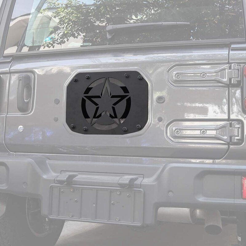 Spare Tire Carrier Delete Filler Plate Tramp Stamp Tailgate Vent-Plate Cover for Jeep Wrangler JL