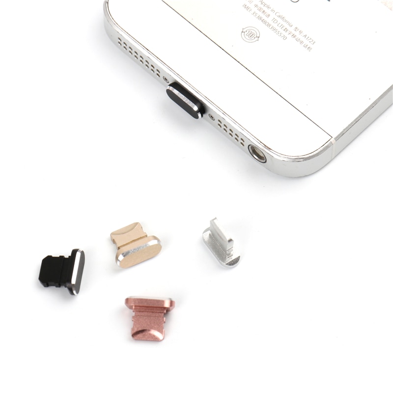 aluminium legering telefoon charge port plug voor iphone stof plug voor iphone 7 7 s 8 8 s plug voor iphone x accessoires