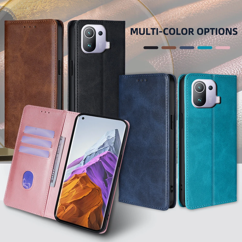 Redmi A2 Hülle, modische Leder-Brieftaschen-Buchhülle für Xiaomi Redmi A1 A2 A1 Plus A2 Plus, magnetische kippen-Handyhülle mit Kartenfächern