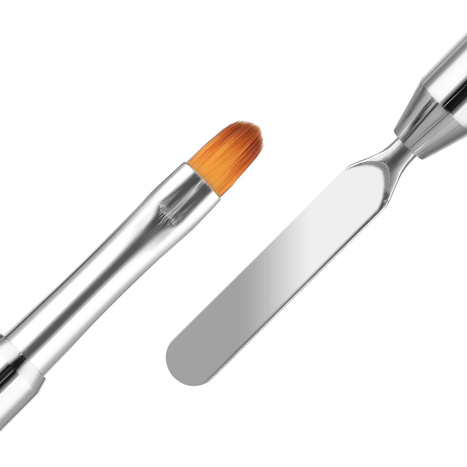 Cepillo y recogedor de gel, cepillo y espátula de 2 en 1, herramienta de cepillo de uñas de gel para gel de extensión de uñas acrílicas