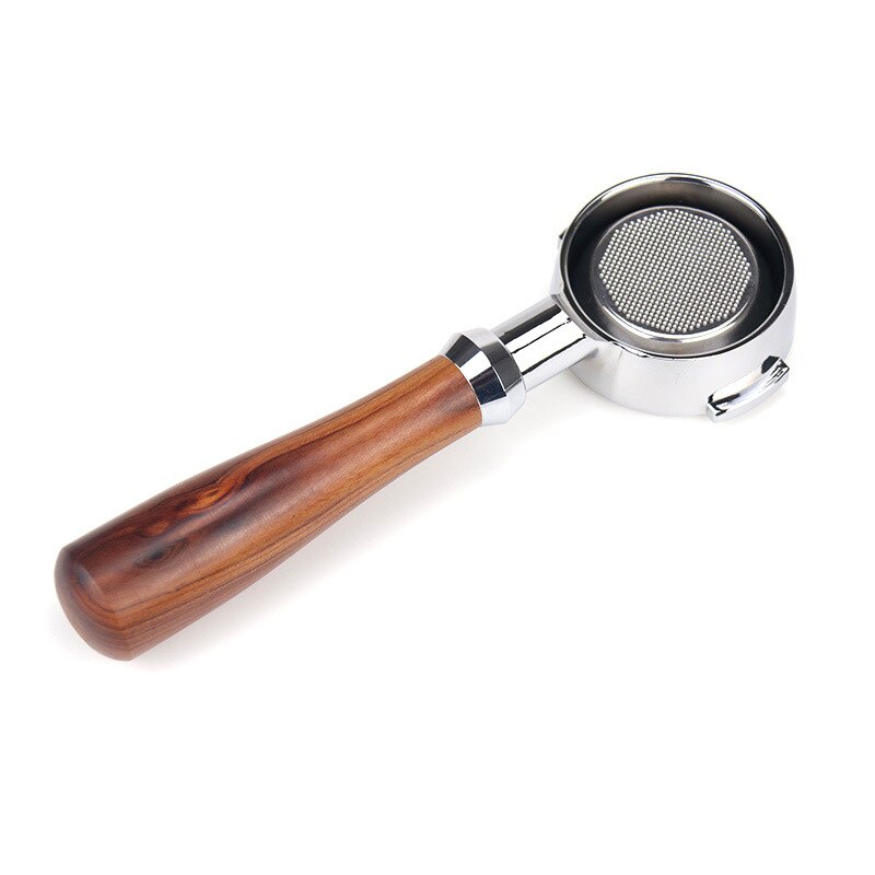Bunnløst portafilter espresso kaffemaskin trehåndtak filterkurv inkludert 58mm kaffekopper universell: E-palisander