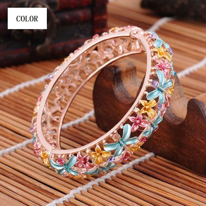 Einstellbar Cloisonné Armreifen Frauen