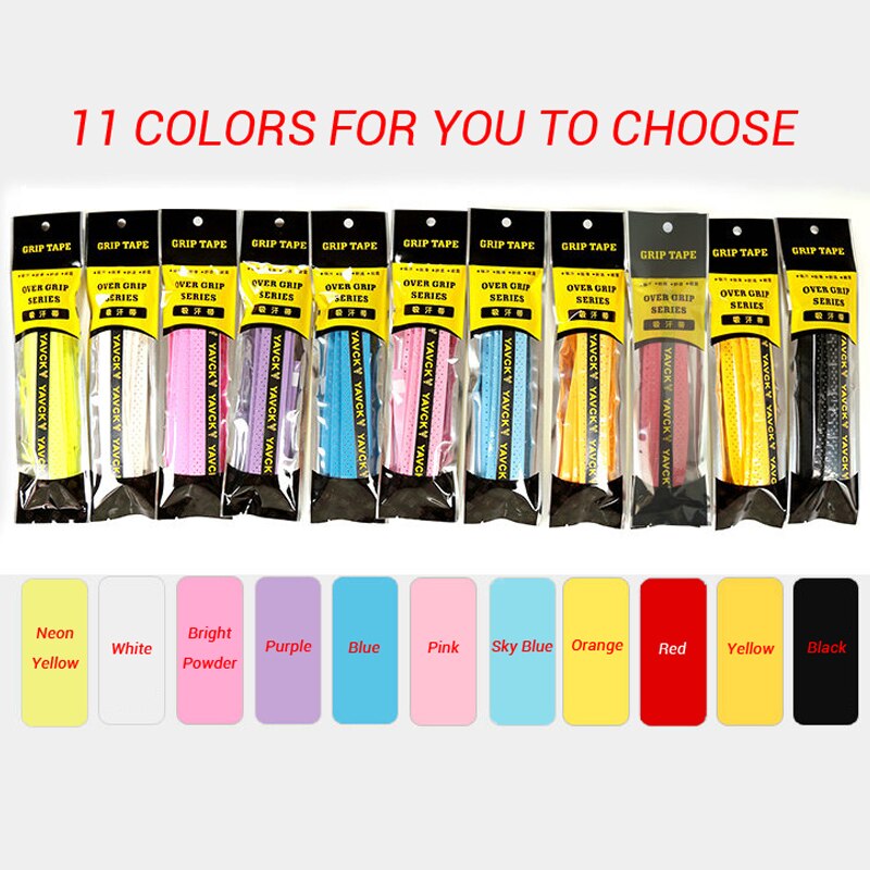 10 pcs/pack anti-dérapant respirant Sport sur Grip bandeau Griffband Tennis surgrips bande Badminton raquette poignées bandeau