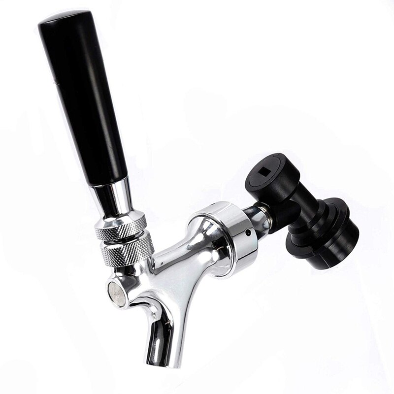 Beer Tap Faucet With Ball Lock Home Brewing Stainless Steel Stem Draft Beer Keg Faucet With Ball Lock Disconnect Chromed