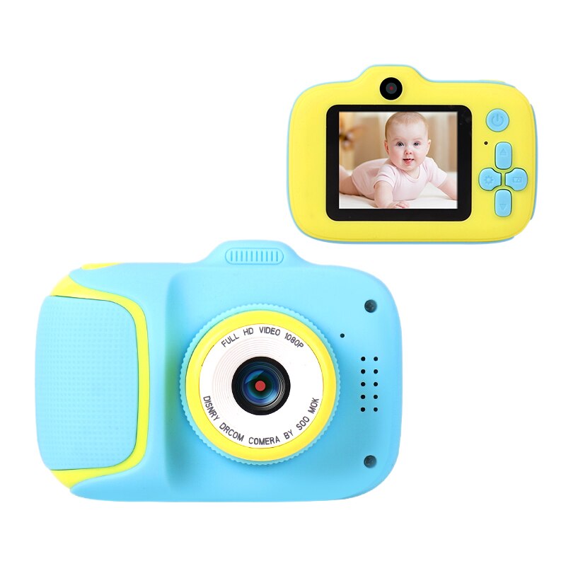 Children Camera 2000W Double Shot Digital Video Photo Camera LCD Sn Display Children Game Study Camera: Blue
