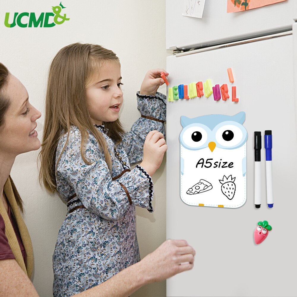 Creatieve Magnetische Whiteboard Sticker Voor Koelkast Koelkast Uitwisbare Schrijven Tekentafel Herinnering Opnemen Memo Bericht 4Pcs