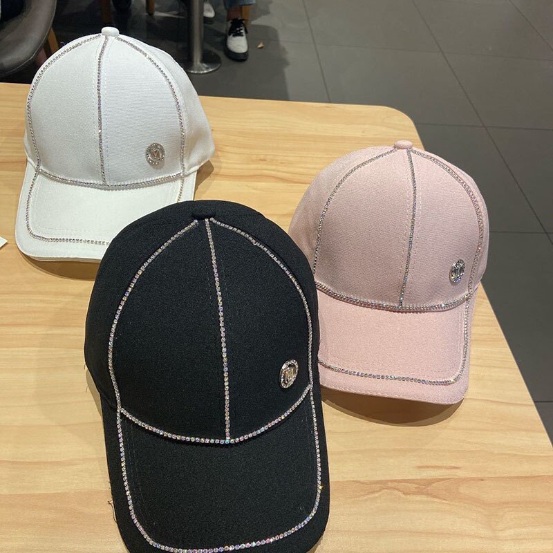 Lente Zomer Versie Van De Netto Rode Mode M Standaard Diamond-Studded Baseball Cap Vrouwen Straat Wilde Zonnebrandcrème Zonnescherm cap