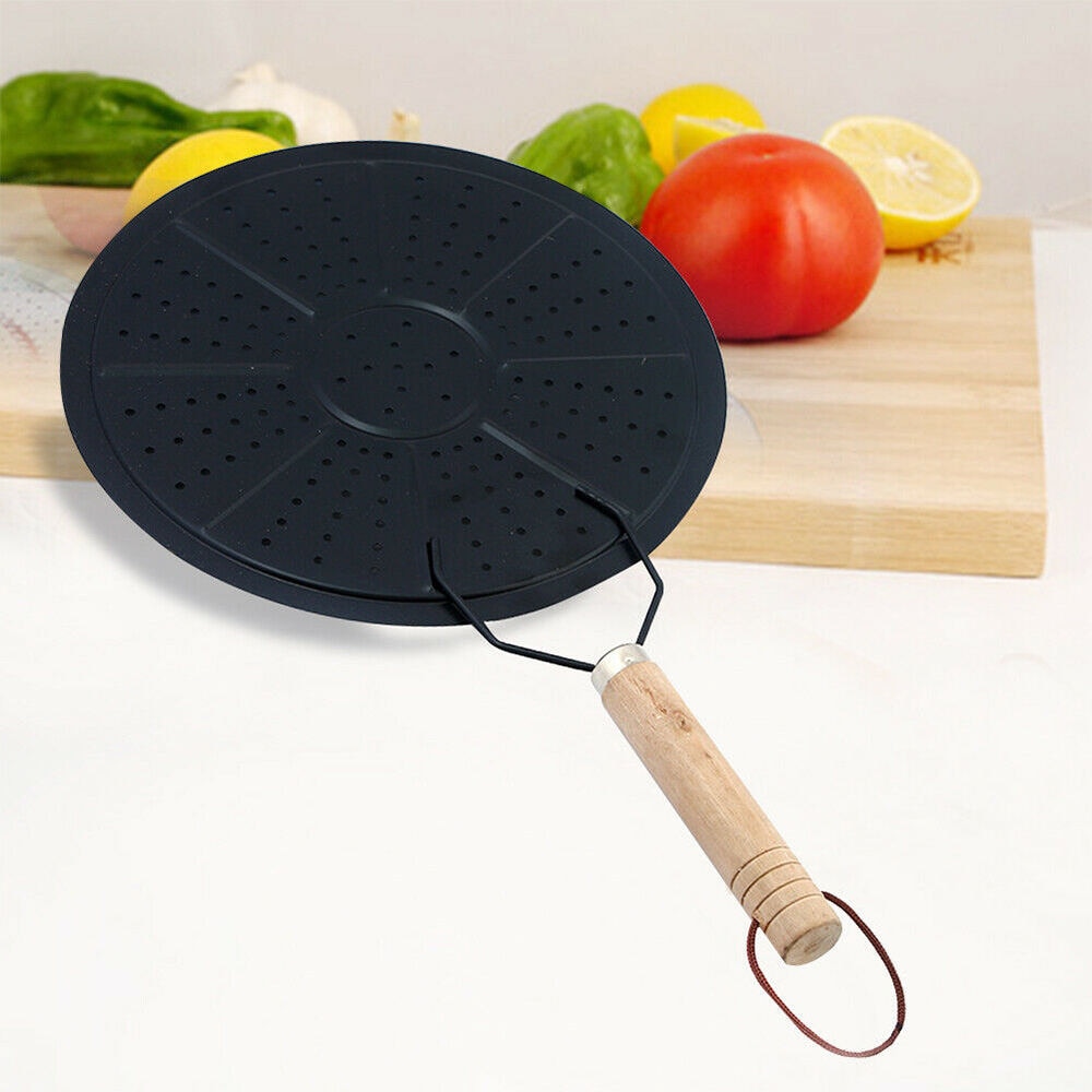 2 st / set 22cm kokspis omvandlare värmediffusor skivadapter tallrik kastrull trähandtag isoleringsplatta köksutrustning