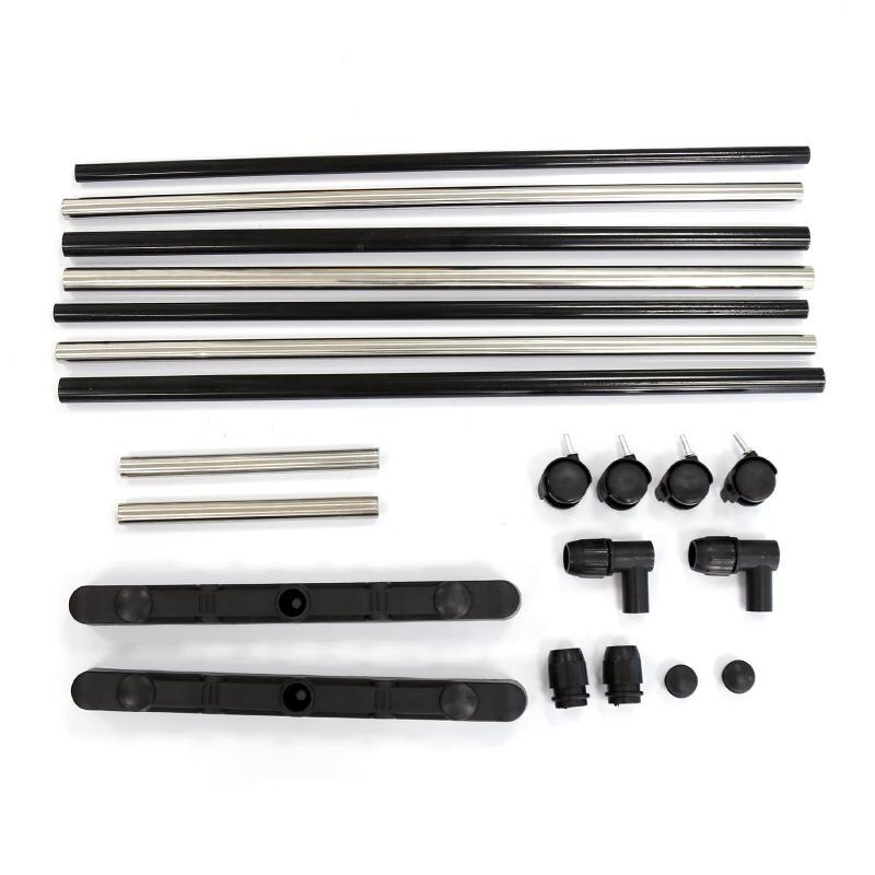 Colgador retráctil de acero inoxidable para colgar ropa, riel portátil de hierro forjado ajustable, estante de almacenamiento de 4 rollos de plástico pintado, HWC