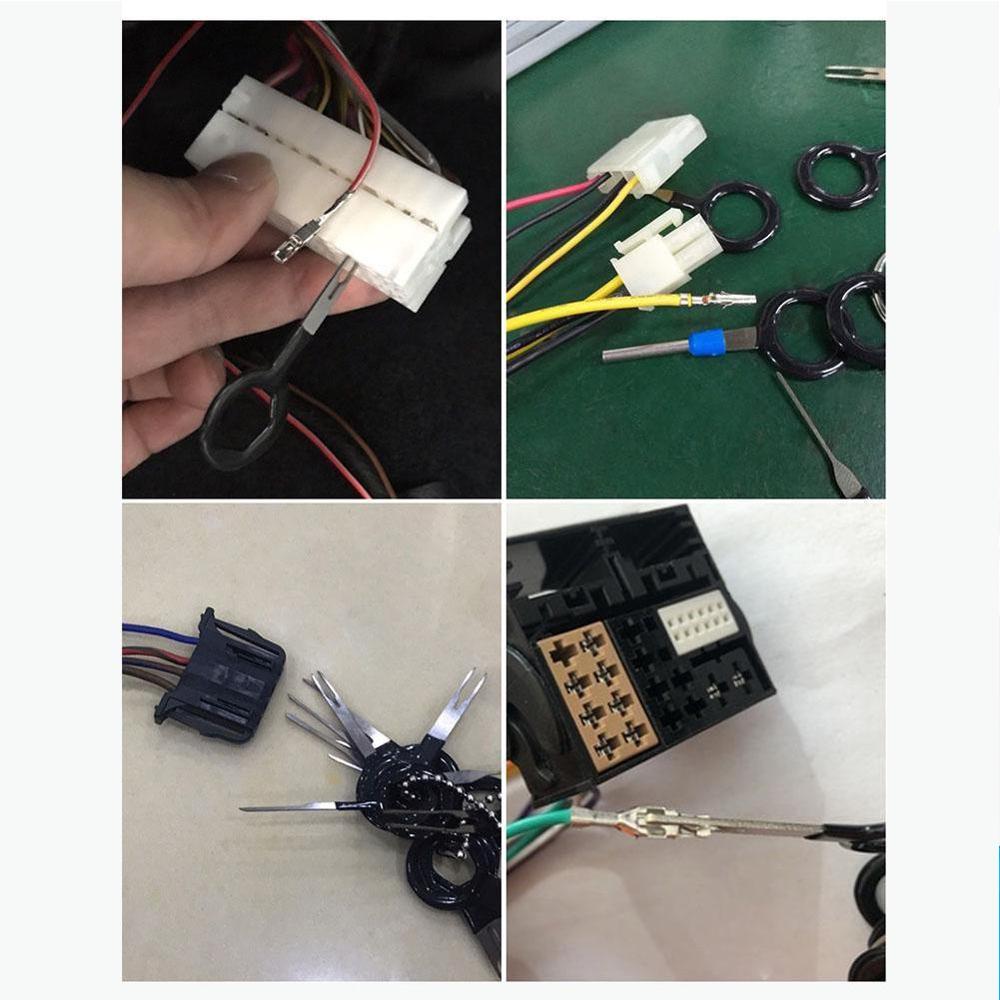 8-38pcs Car Plug Terminal Removal Tool Remove Wire Tools Retractor Kit Puller Pin Hand Needle Repair Pick Q6B5